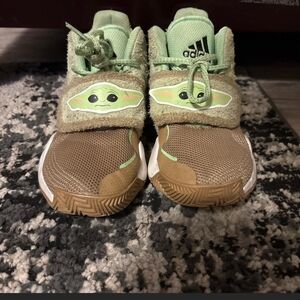 Adidas Kids' Brown and Green Baby Yoda Sneakers